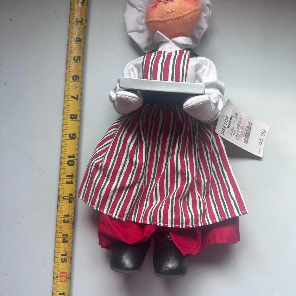 Annalee Red and Green Striped Doll‎ Mrs Clause Cookies